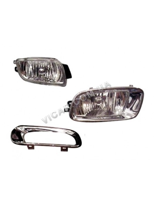 Противотуманки с хромированными крышками Mitsubishi Pajero III (01-06)